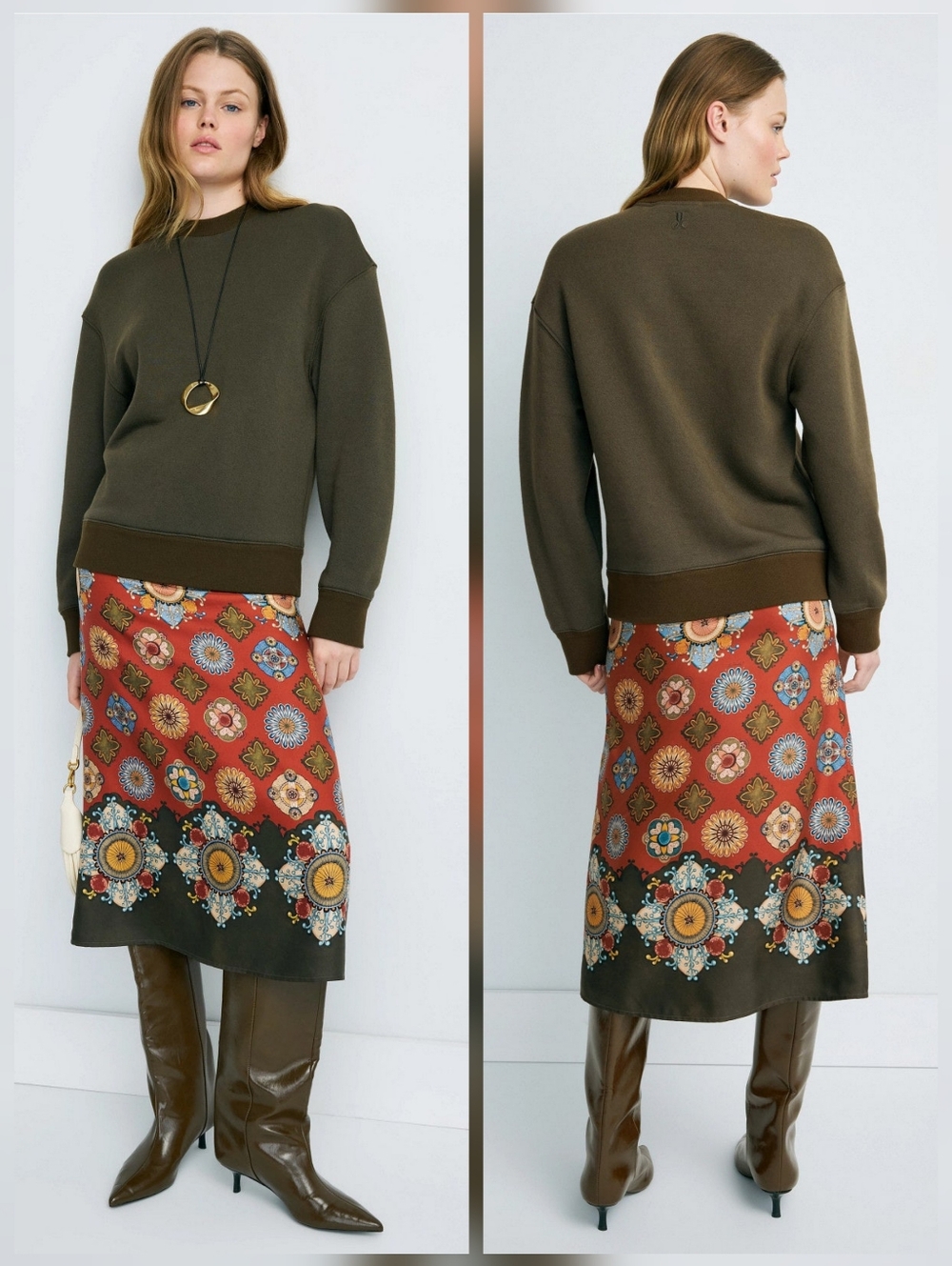 La DoubleJ Sporty Sweatshirt Pencil Dress Crew Neck Long Sleeve Size S